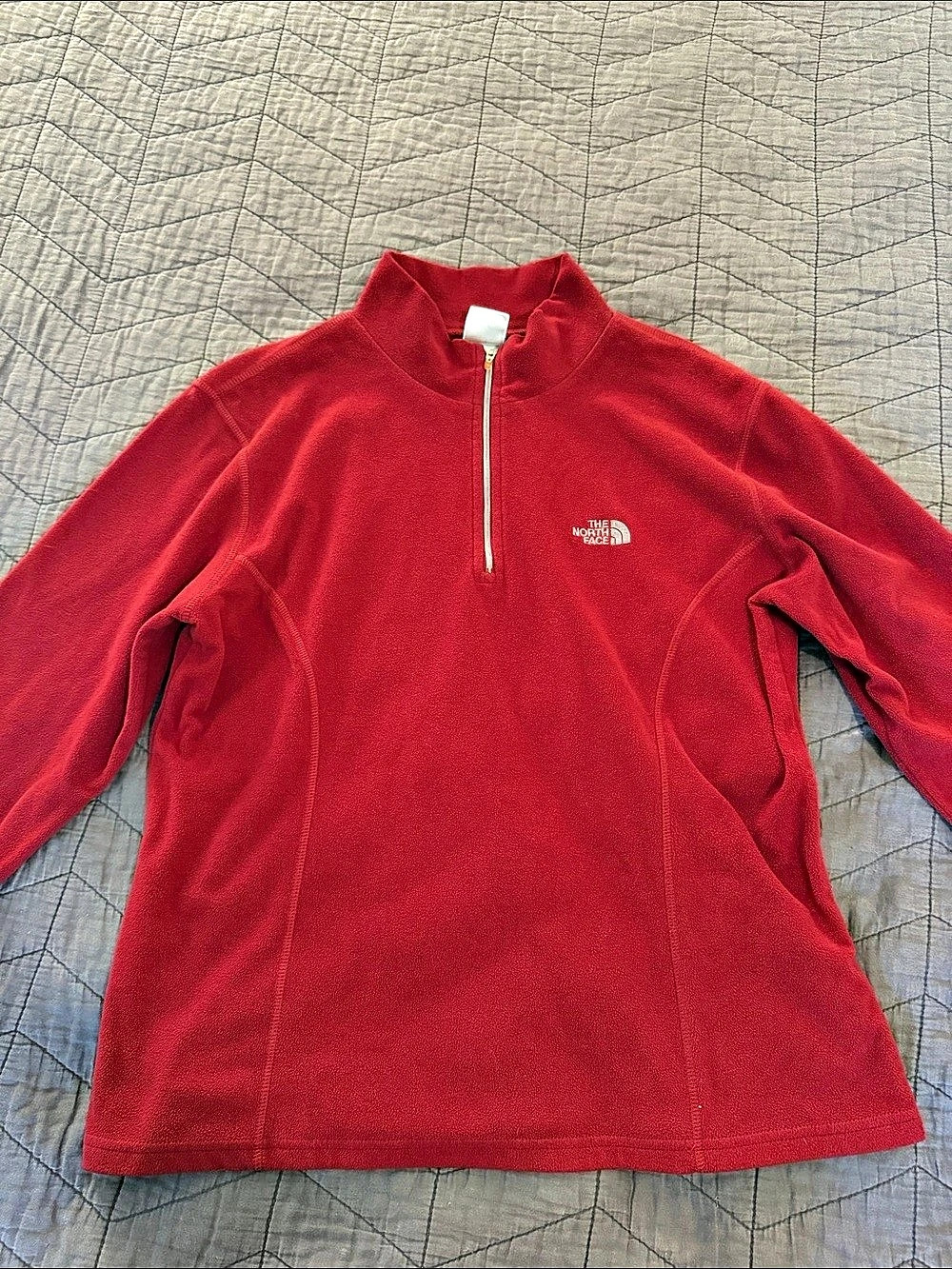 The North Face 1/4-Zip Pullover Red Size Large